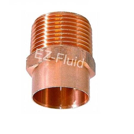 Ez-Fluid 1 C x M MALE ADAPTER COPPER EZCM38